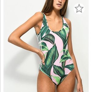 Adidas high leg low back one piece